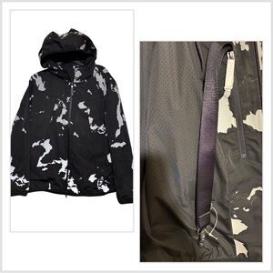 NWOTs BLACKBARRETT Neil Barrett Camouflage Windbreaker Jacket Black + Silver M